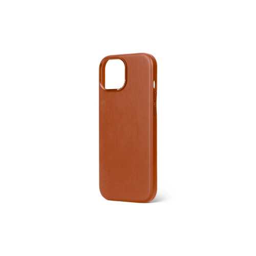 Funda cuero Backcover MagSafe para iPhone 15 Decoded café