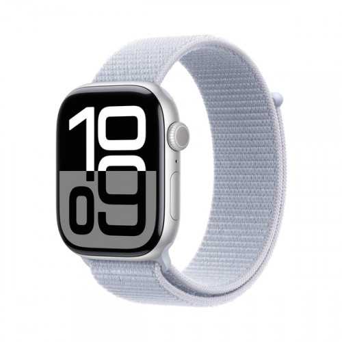 Apple Watch S10 GPS 46mm aluminio plata banda Blue Cloud Sport Loop